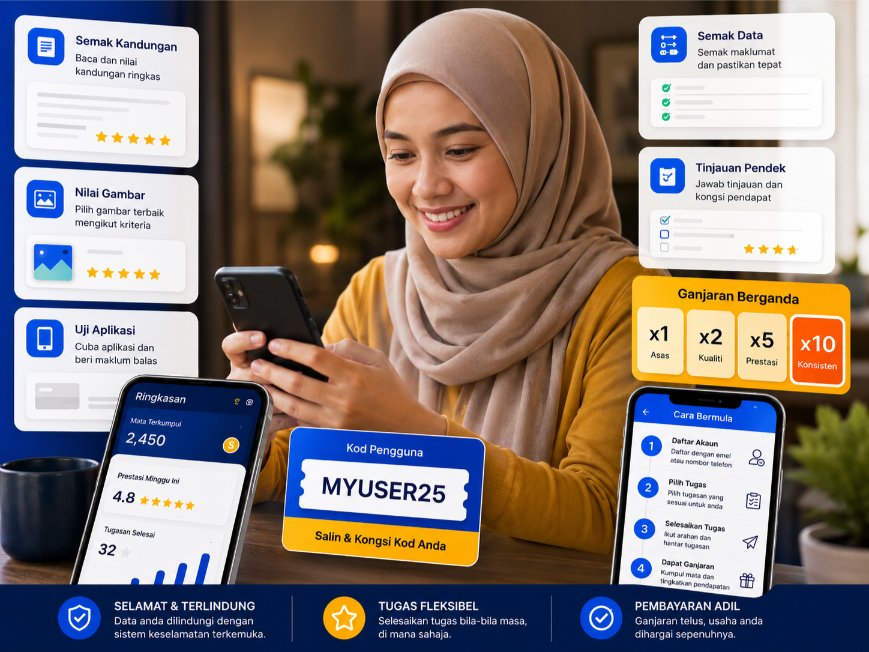 Pengguna Malaysia melakukan aktiviti digital melalui telefon