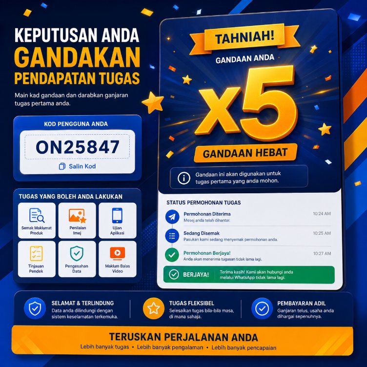 Paparan keputusan pengganda ganjaran aktiviti